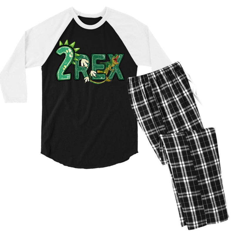 Two Rex Men's 3/4 Sleeve Pajama Set | Artistshot