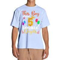 This Boy Is Now Double Digits, Birthday Boy 5 Year Old T Shirt Urban Heavy T-shirt | Artistshot