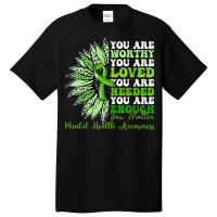 Motivational Support Warrior Mental Health Awarene Basic T-shirt | Artistshot