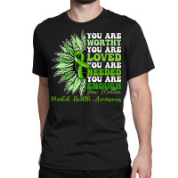 Motivational Support Warrior Mental Health Awarene Classic T-shirt | Artistshot