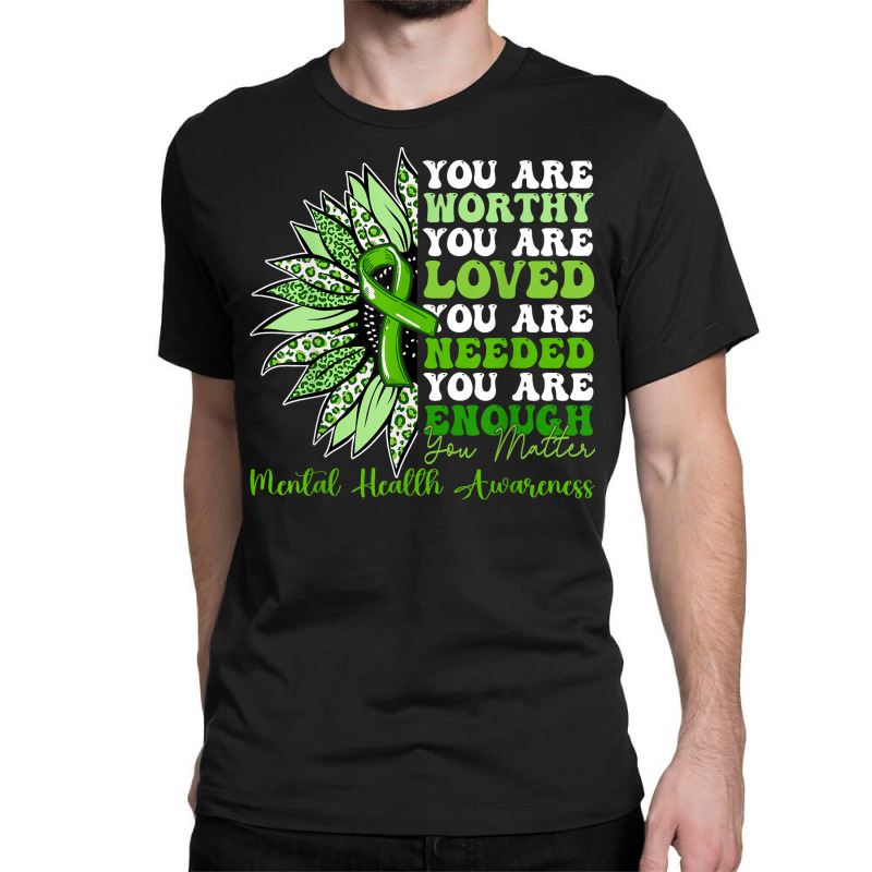 Motivational Support Warrior Mental Health Awarene Classic T-shirt by MASSALLO | Artistshot