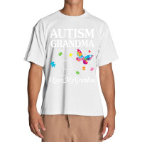 Butterfly Autism Grandma I Love My Grandson Awareness Urban Heavy T-shirt | Artistshot