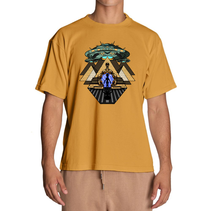 Alien Abduction Egyptian Pyramids Urban Heavy T-shirt | Artistshot