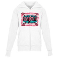 Western Mama Pink Glitter Background Youth Zipper Hoodie | Artistshot