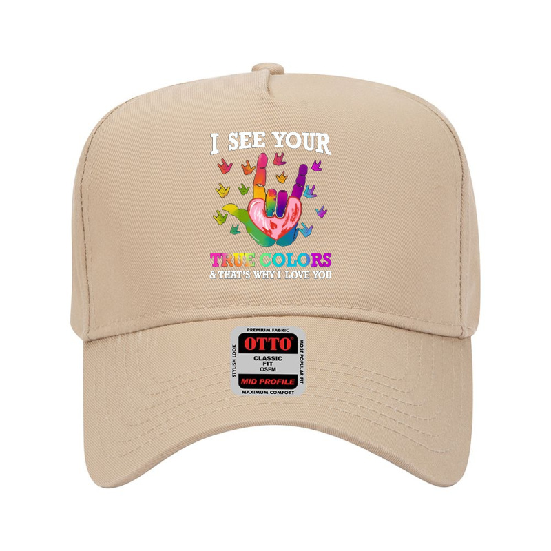 Autism Autistic American Sign Language Autism Awareness I See Your Tru Adjustable Baseball Cap by circularflap | Artistshot