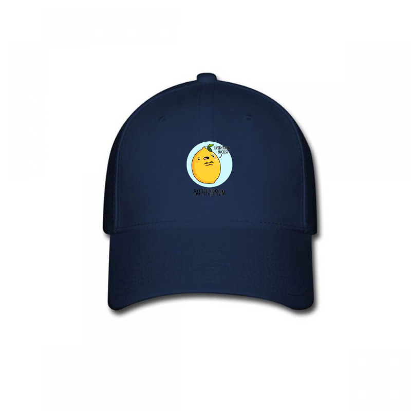 Bitter Lemon Cartoon Pun Baseball Cap by CharlesGrooms | Artistshot