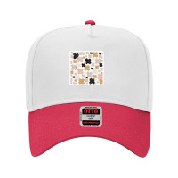 Herringbone Acrylic Blush And Grey Pa Funnylette 36060774 Adjustable Baseball Cap | Artistshot