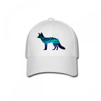 Fox Northern Light Wildlife Nature Design Baseball Cap | Artistshot