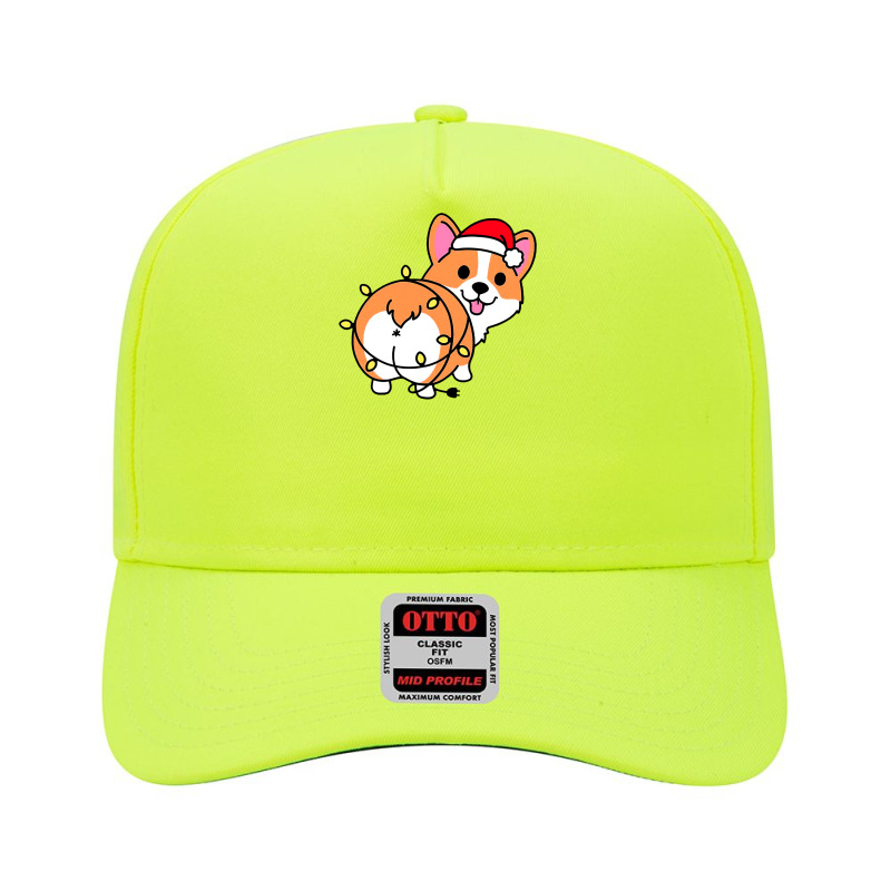 Corgi Dog Santa Dog Tangled Up In Christmas Lights Funny Pajama 15 Adjustable Baseball Cap by circularflap | Artistshot