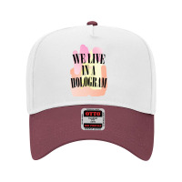 We Live In A Hologram,90s Nihilist Pastel Statement,holographic Adjustable Baseball Cap | Artistshot