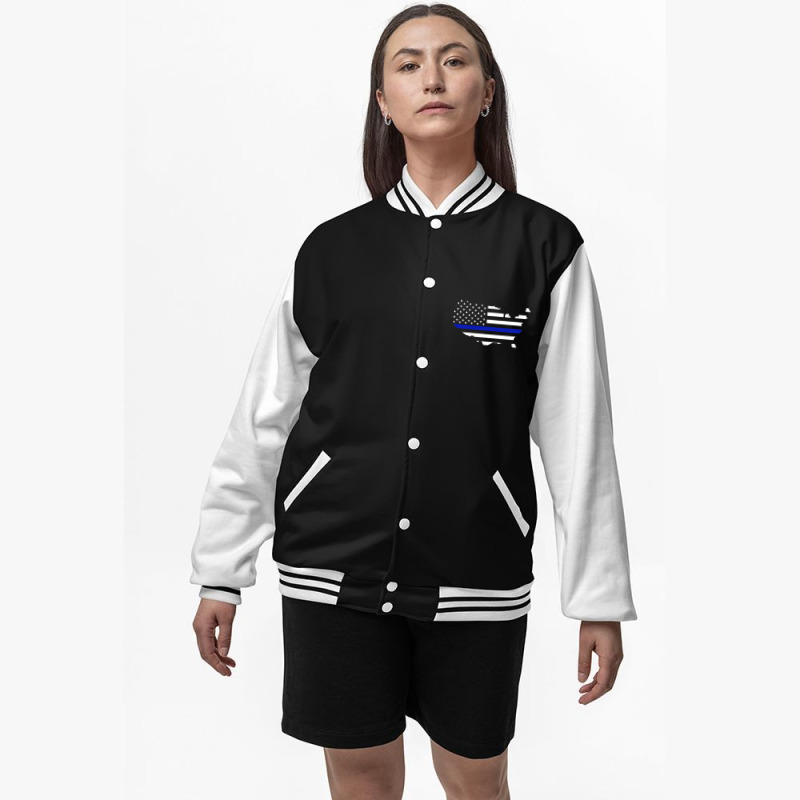 Thin Blue Line Flag Bomber Jacket | Artistshot