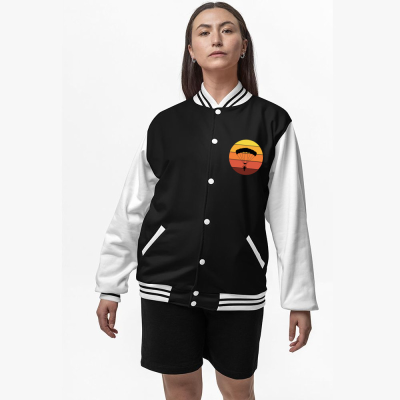 Vintage Retro Base Jumping Sky Diving Diver Gift Bomber Jacket by Tasteful Tees | Artistshot