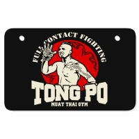 New Tong Po Muay Thai Fighter Villain Kickboxer Van Damme Movie Slim F Atv License Plate | Artistshot