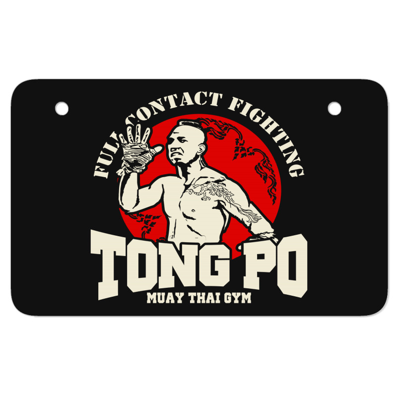 New Tong Po Muay Thai Fighter Villain Kickboxer Van Damme Movie Slim F Atv License Plate | Artistshot