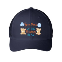 Brother Of The Birthday Boy Bear 1st Birthday Party Boy Mesh Cap | Artistshot