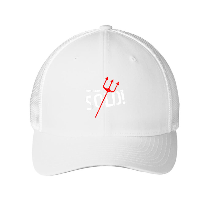 Your Soul Is Sold Funny Demon Halloween Trident Present T Shirt Mesh Cap | Artistshot