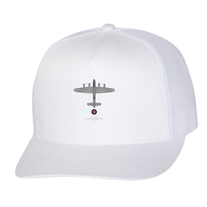 Lancaster B3 Tech Drawing Wwii Raf Bomber Airplane Trucker Cap | Artistshot