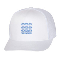 Live With Perfection Blue Pattern Aesthetic Trucker Cap | Artistshot