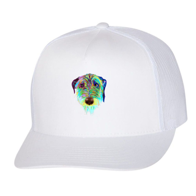 Splash Dog Irish Wolfhound Trucker Cap by Konlasa6638 | Artistshot