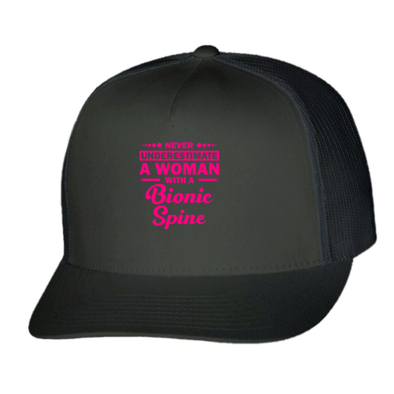 Funny Bionic Spine Surgery Recovery Gift Back Spinal Fusion Long Sleev Trucker Cap by cm-arts | Artistshot