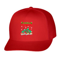 Merry Christmas Cute Xmas T Rex Asl Sign Language Family T Shirt Trucker Cap | Artistshot