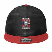 Best Truckin Pop Pop Ever American Flag Father's Day Camo Snapback | Artistshot