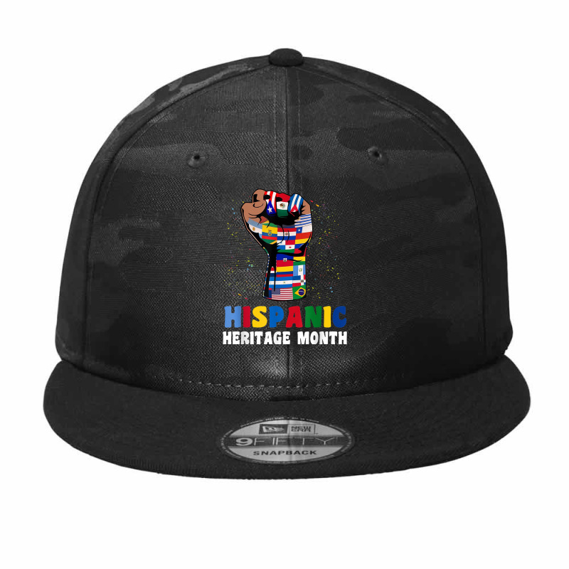 Hispanic Heritage Month Colorful Countries Flags Latinx Hand T Shirt Camo Snapback by cm-arts | Artistshot