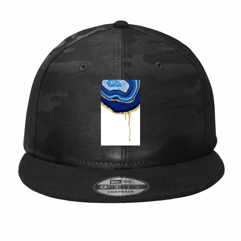 Sapphire Dripping Agate Camo Snapback | Artistshot