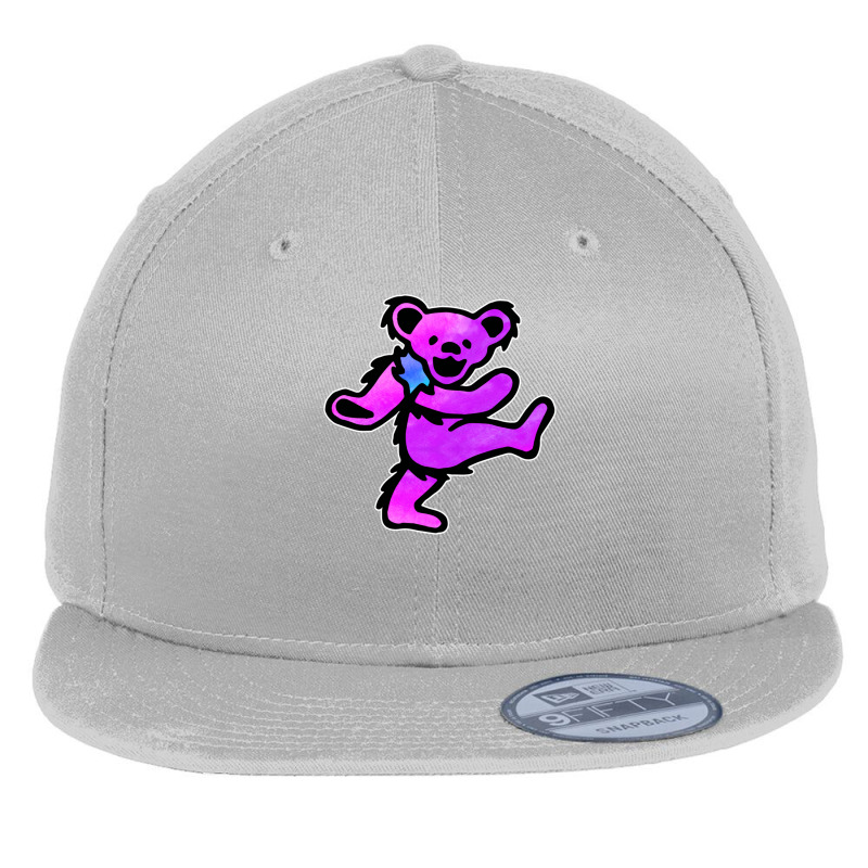 Pink Grateful Dancing Hippie Classic Rock Dead Bear Flat Bill Snapback Cap | Artistshot