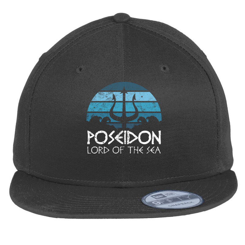 Poseidon Trident Hoodie Greek Gods Lord Of The Sea Pullover Hoodie Flat Bill Snapback Cap | Artistshot