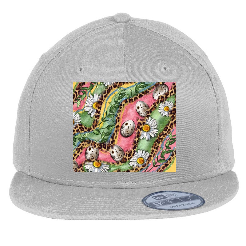 Easter Quail Egg And Daisy Flat Bill Snapback Cap by RanaPortraitStore | Artistshot