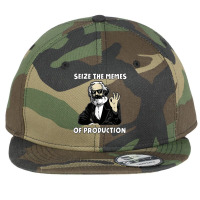 Seize The Memes Of Production Funny Karl Marx Communist Meme Flat Bill Snapback Cap | Artistshot