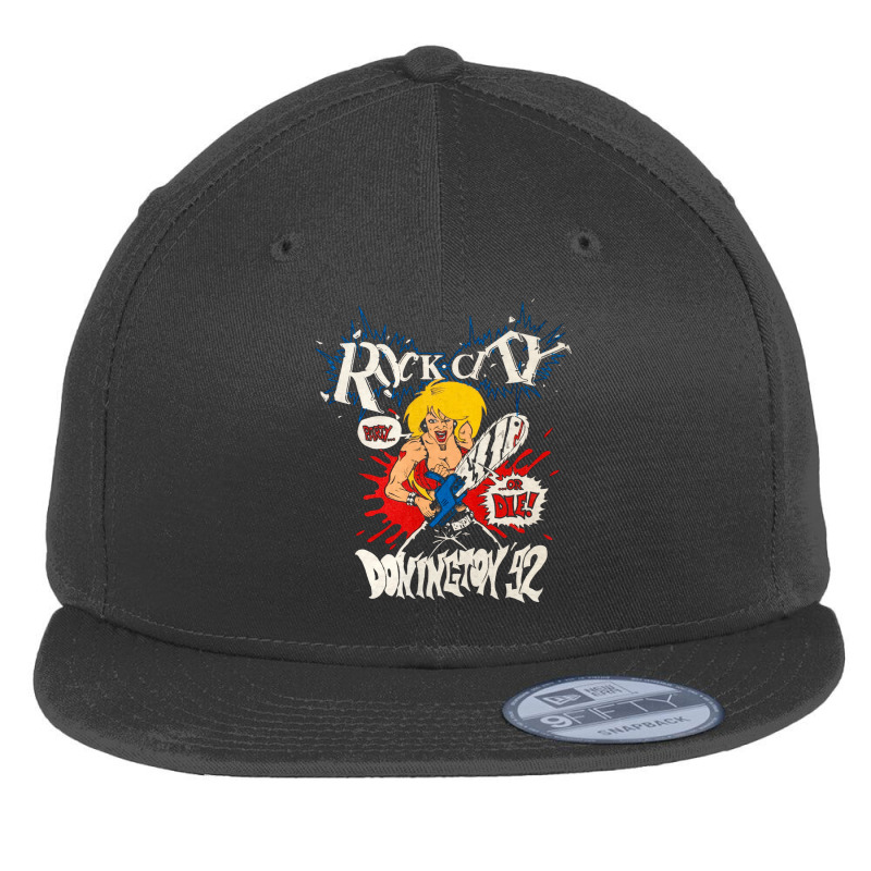 Donington, Rock City 1992, The Donington, Donington Art, Donington Vin Flat Bill Snapback Cap by SHOPIOOT9 | Artistshot