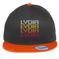 Lydia Retro Wordmark Pattern Vintage Style Flat Bill Snapback Cap | Artistshot