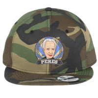 Shimon Peres Israeli President Prime Minister Retro Style Flat Bill Snapback Cap | Artistshot