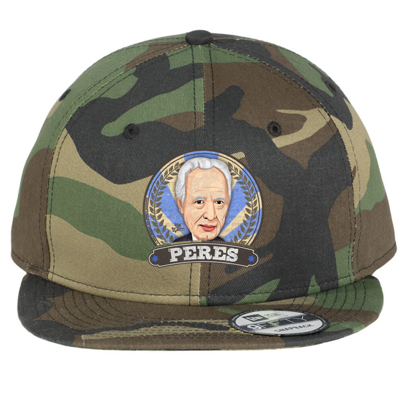 Shimon Peres Israeli President Prime Minister Retro Style Flat Bill Snapback Cap by Adcock Salmon | Artistshot