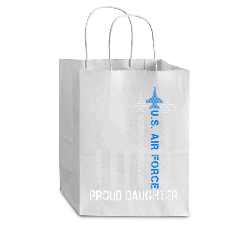 Hot Trend Vintage Proud Daughter Us Air Force Flag Usaf Cub Paper Bag - 8 X 4 1/2 X 10 1/4 | Artistshot