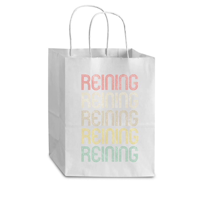 Retro Style Reining Design   Funny Yellow Cub Paper Bag - 8 X 4 1/2 X 10 1/4 | Artistshot