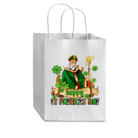 Happy St Patricks Day With St Patricks Cub Paper Bag - 8 X 4 1/2 X 10 1/4 | Artistshot