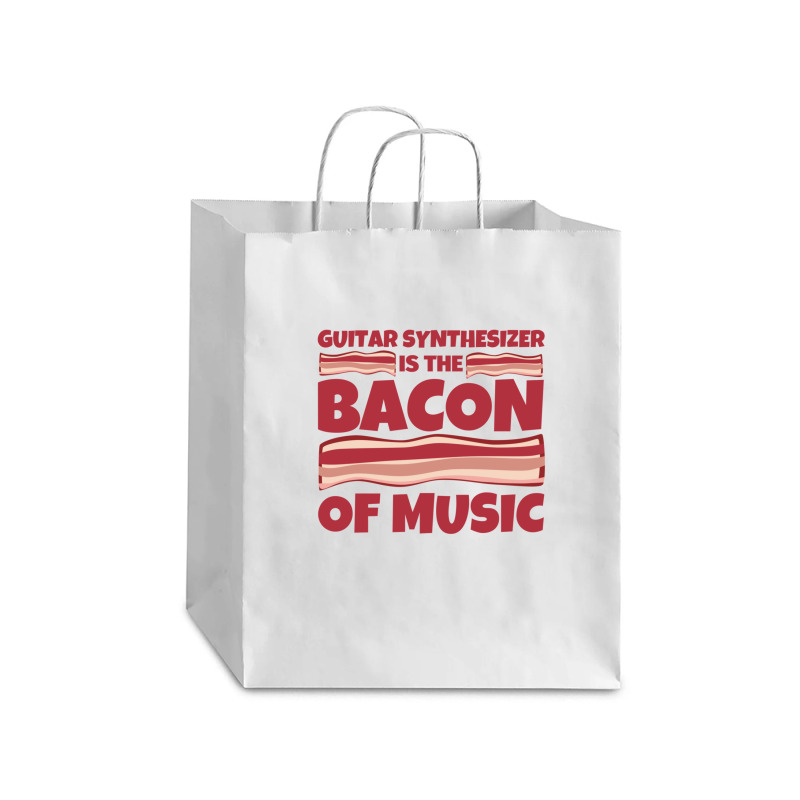 Guitar Synthesizer Gifts  Bacon Of Music 1 Debie Paper Bag - 10 X 5 X 13 | Artistshot