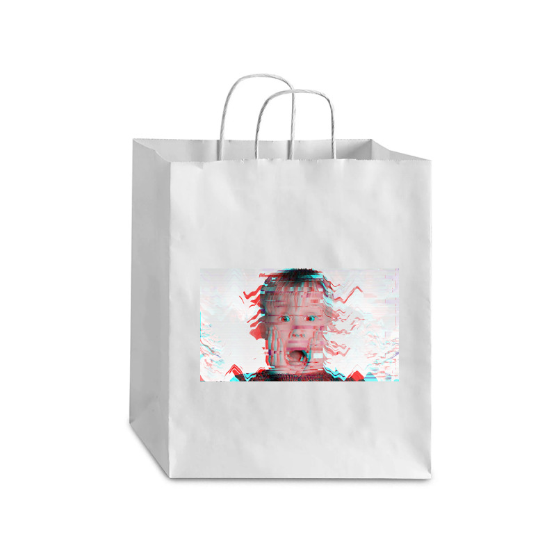 Hot Trend Glitched Home Alone Debie Paper Bag - 10 X 5 X 13 | Artistshot