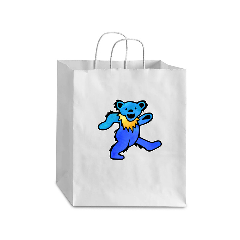 Blue Grateful Dancing Hippie Classic Rock Dead Bear Debie Paper Bag - 10 X 5 X 13 | Artistshot