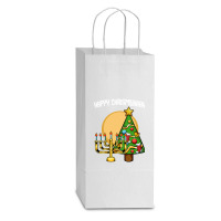 Happy Chrismukkah Christmas Hanukkah Channukah Double Wine Paper Bag - 6 1/2 X 3 1/2 X 12 3/8 | Artistshot