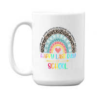 Happy Last Day Of School Teacher Student Graduation Rainbow 357 15 Oz Coffee Mug | Artistshot