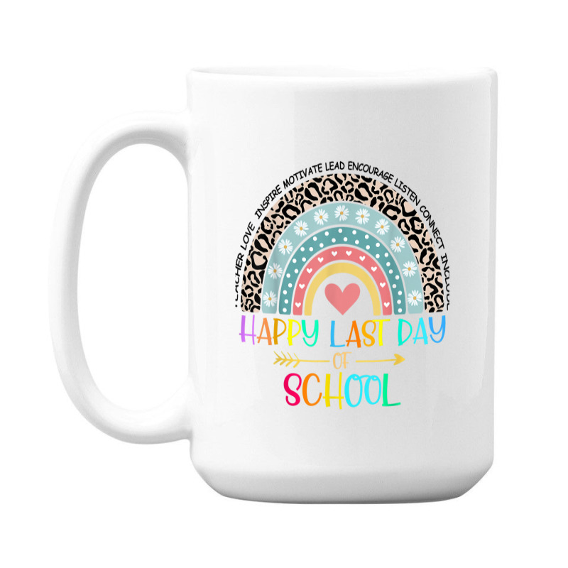 Happy Last Day Of School Teacher Student Graduation Rainbow 357 15 Oz Coffee Mug | Artistshot