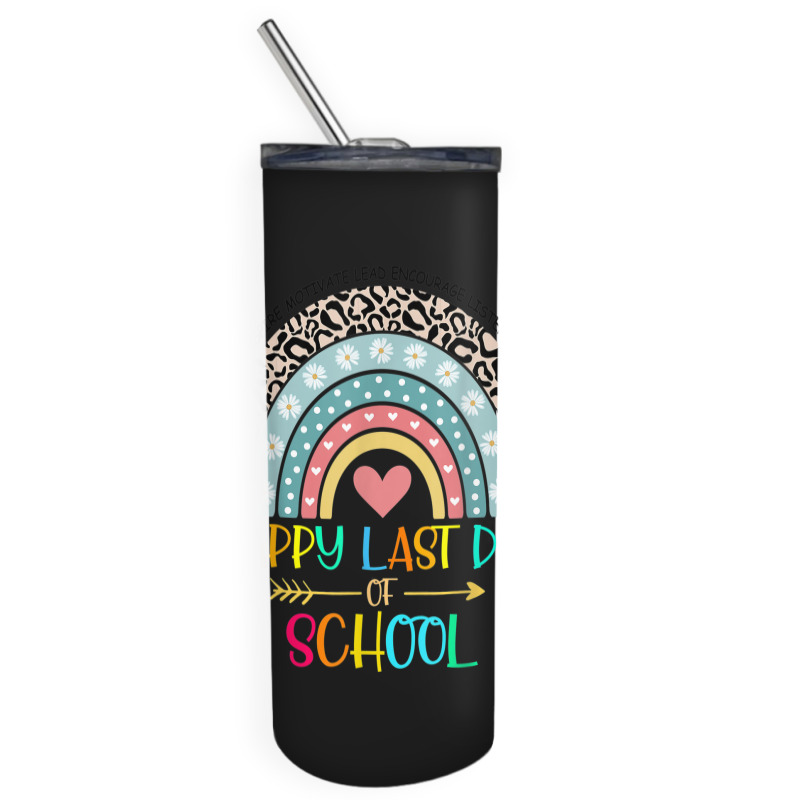 Happy Last Day Of School Teacher Student Graduation Rainbow 357 Skinny Tumbler | Artistshot