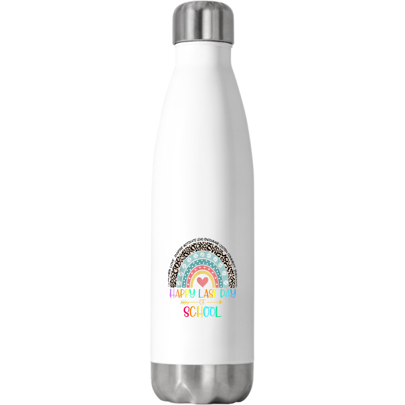 Happy Last Day Of School Teacher Student Graduation Rainbow 357 Stainless Steel Water Bottle | Artistshot