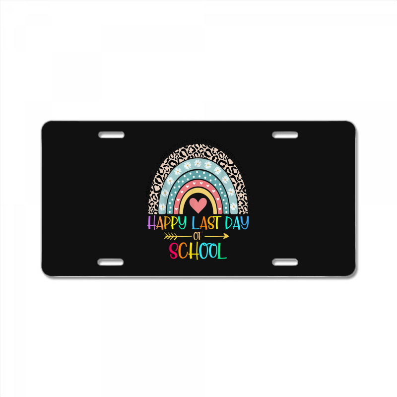 Happy Last Day Of School Teacher Student Graduation Rainbow 357 License Plate | Artistshot