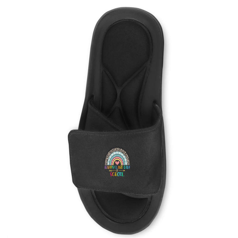 Happy Last Day Of School Teacher Student Graduation Rainbow 357 Slide Sandal | Artistshot