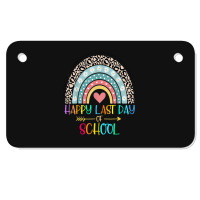 Happy Last Day Of School Teacher Student Graduation Rainbow 357 Motorcycle License Plate | Artistshot